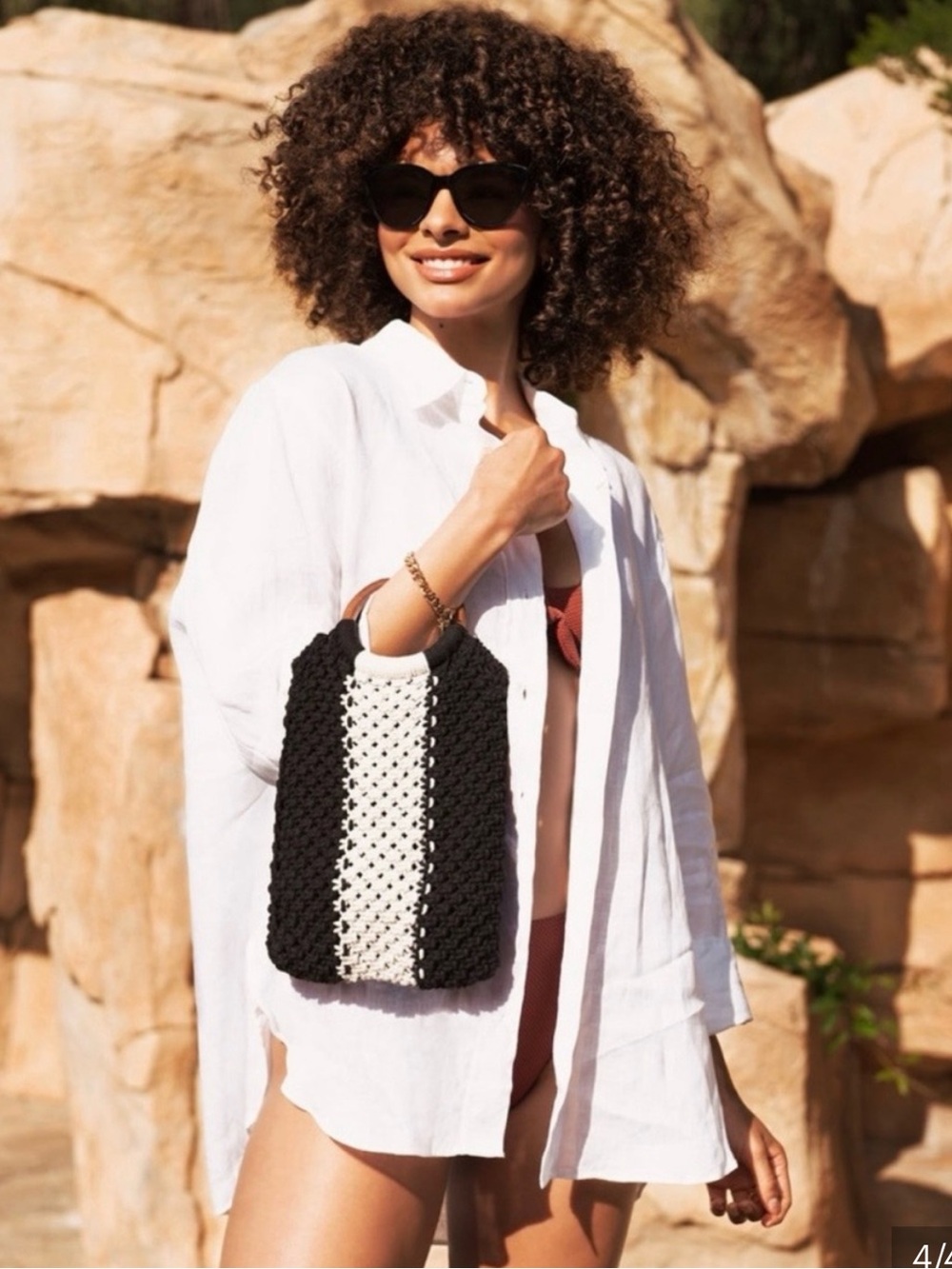 Laude The Label "Gabby" Mini Macrame Bag